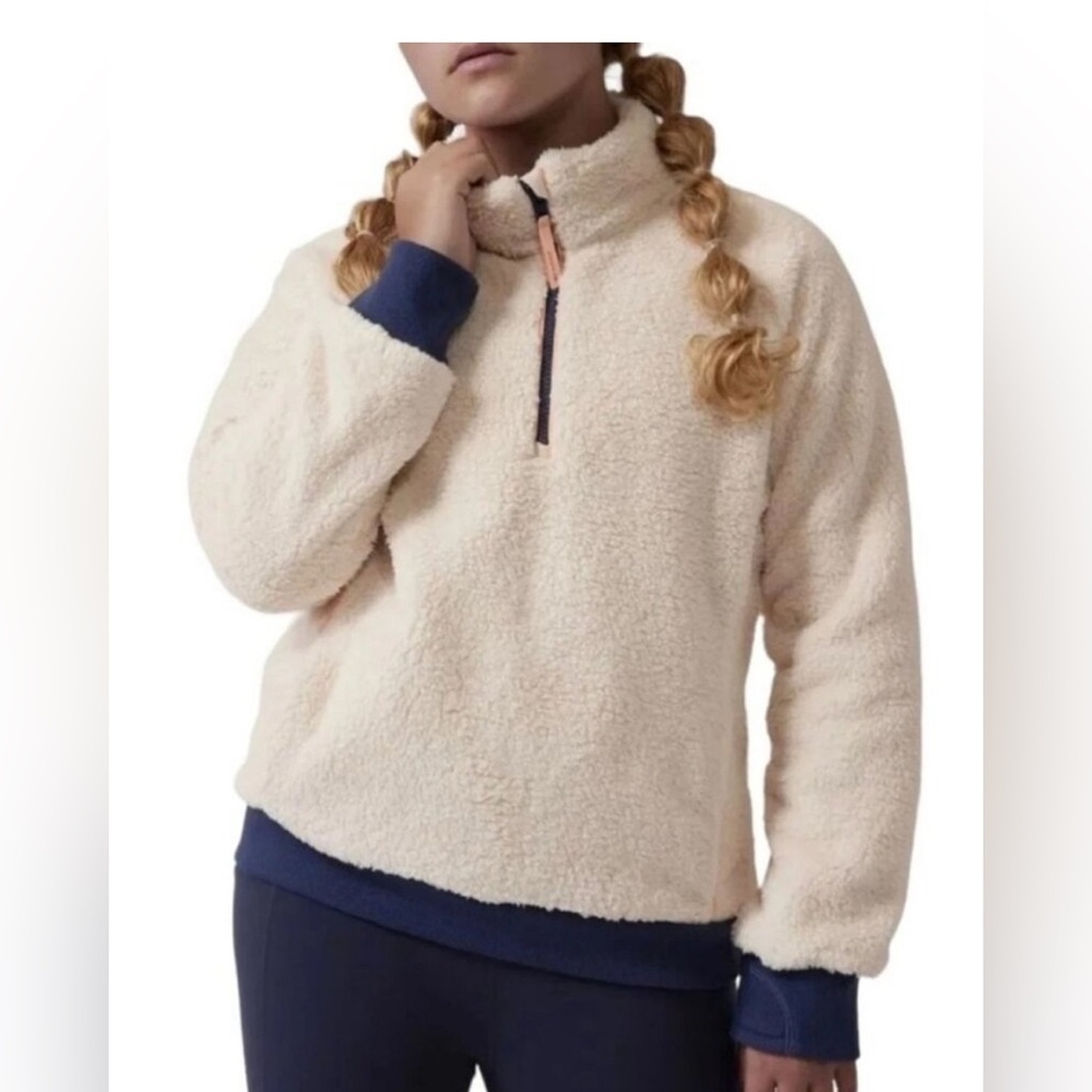 Athleta Girl So Snug Sherpa half zip size L (12) pull over jacket
